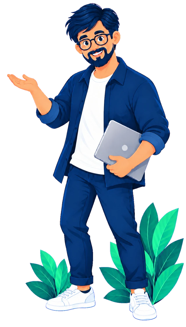 Illustration de Valentin présentant votre projet web